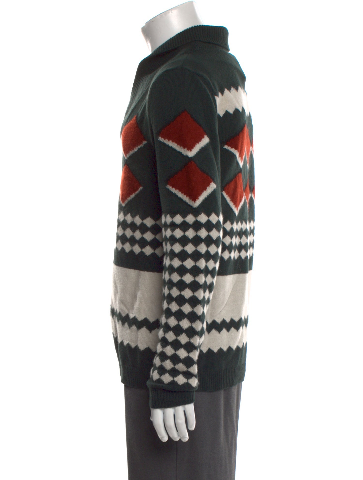 Burberry Prorsum Cashmere Printed Polo Sweater