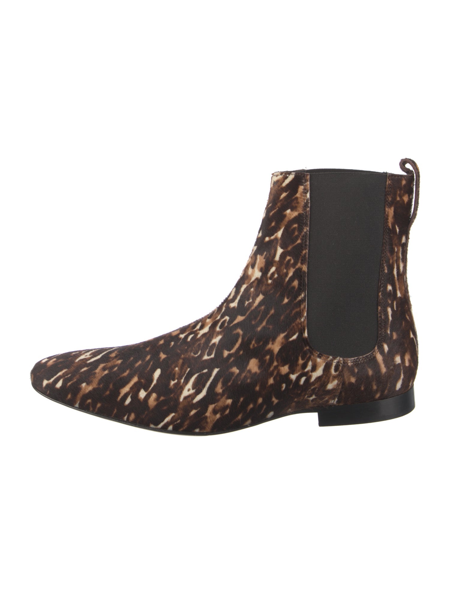Burberry Prorsum Ponyhair Animal Print Chelsea Boots