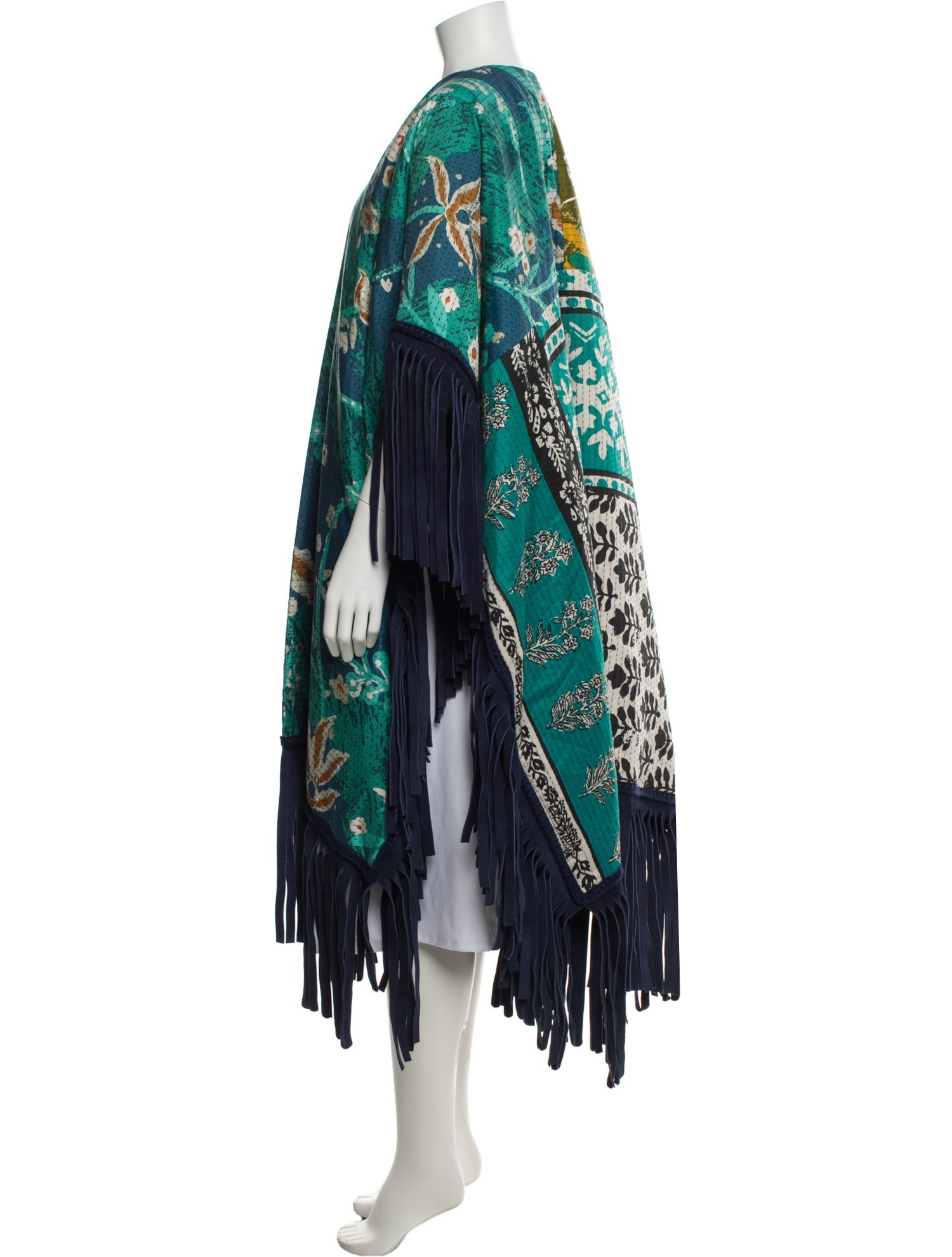 Burberry Prorsum Suede Floral Print Coat