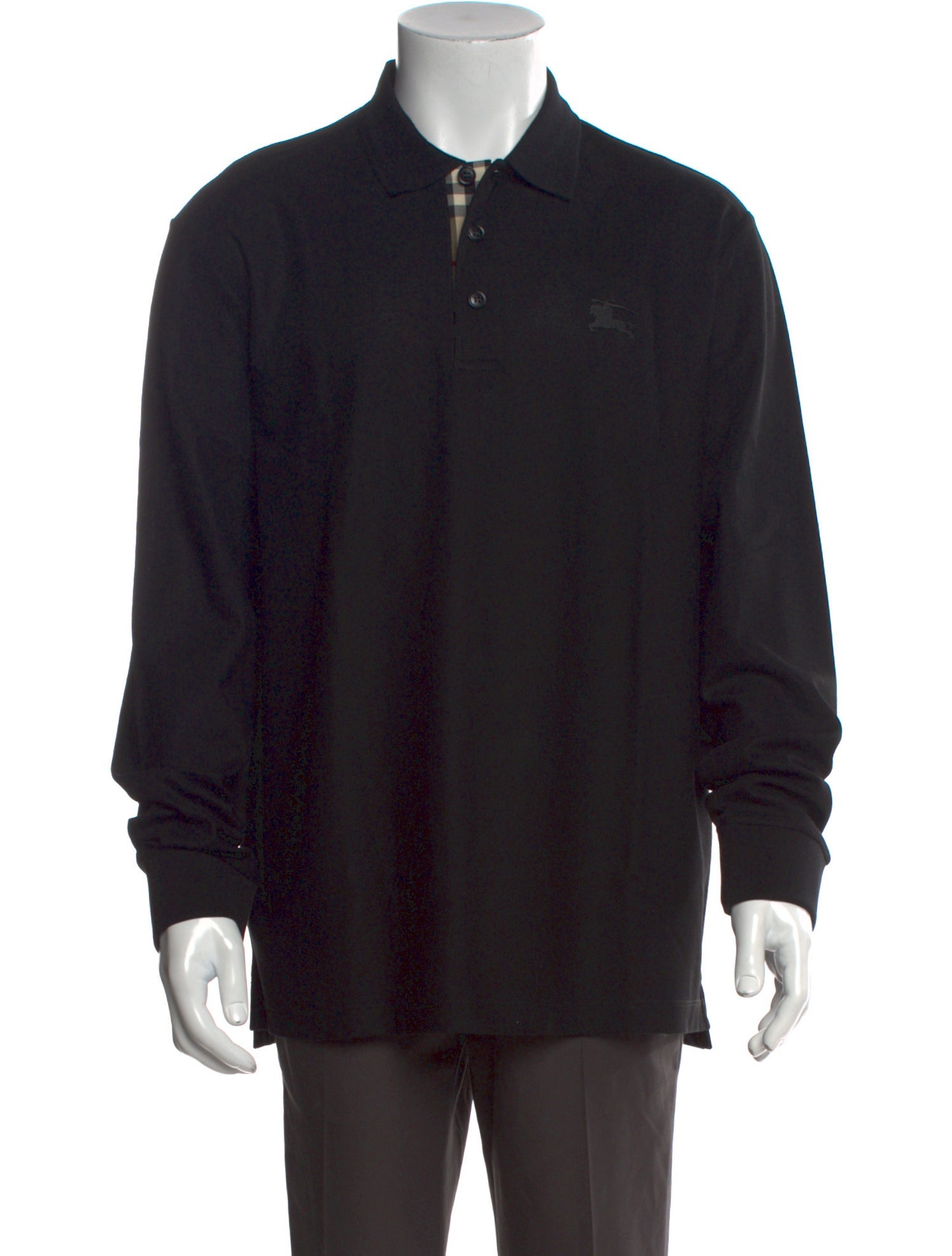 Burberry Collar Long Sleeve Polo Shirt w/ Tags
