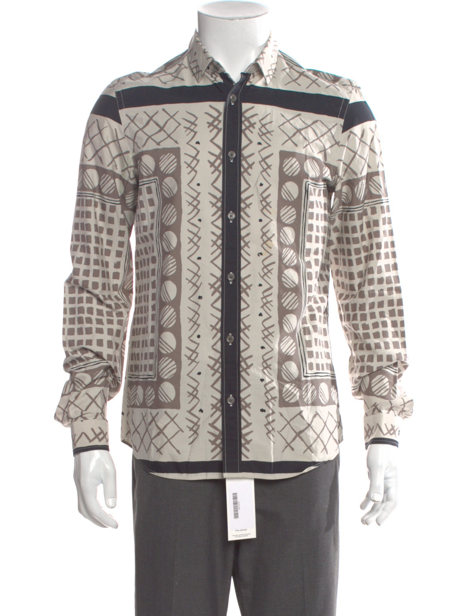 Burberry Prorsum Printed Long Sleeve Shirt