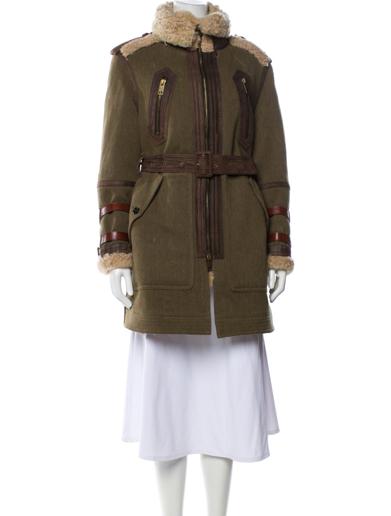 Burberry Prorsum Wool Fur Coat