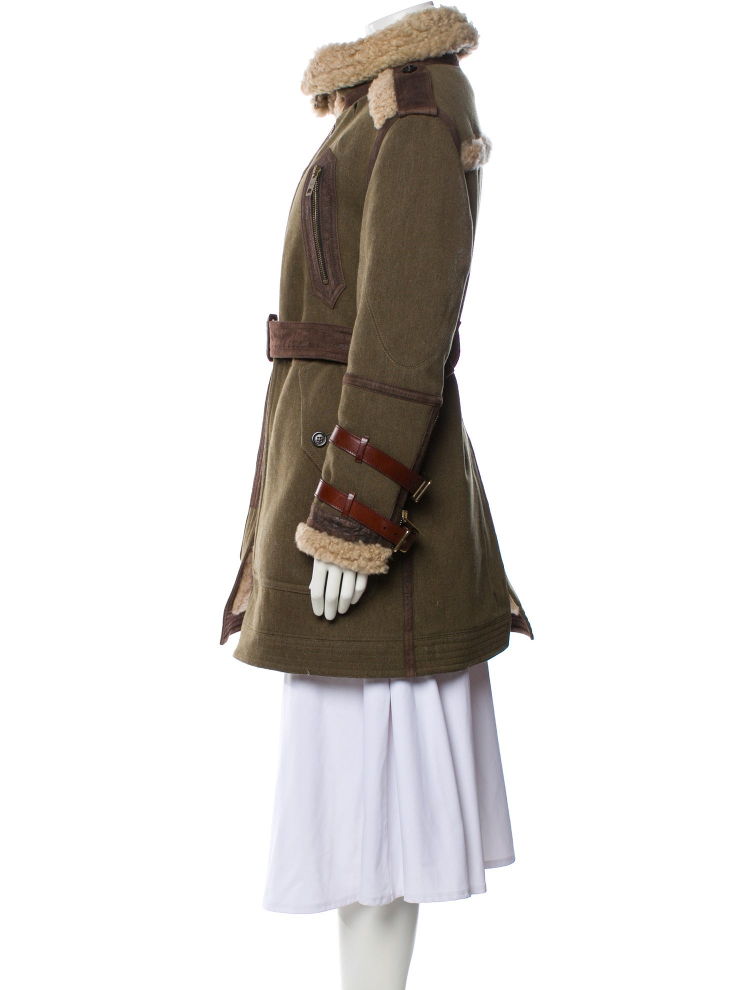 Burberry Prorsum Wool Fur Coat