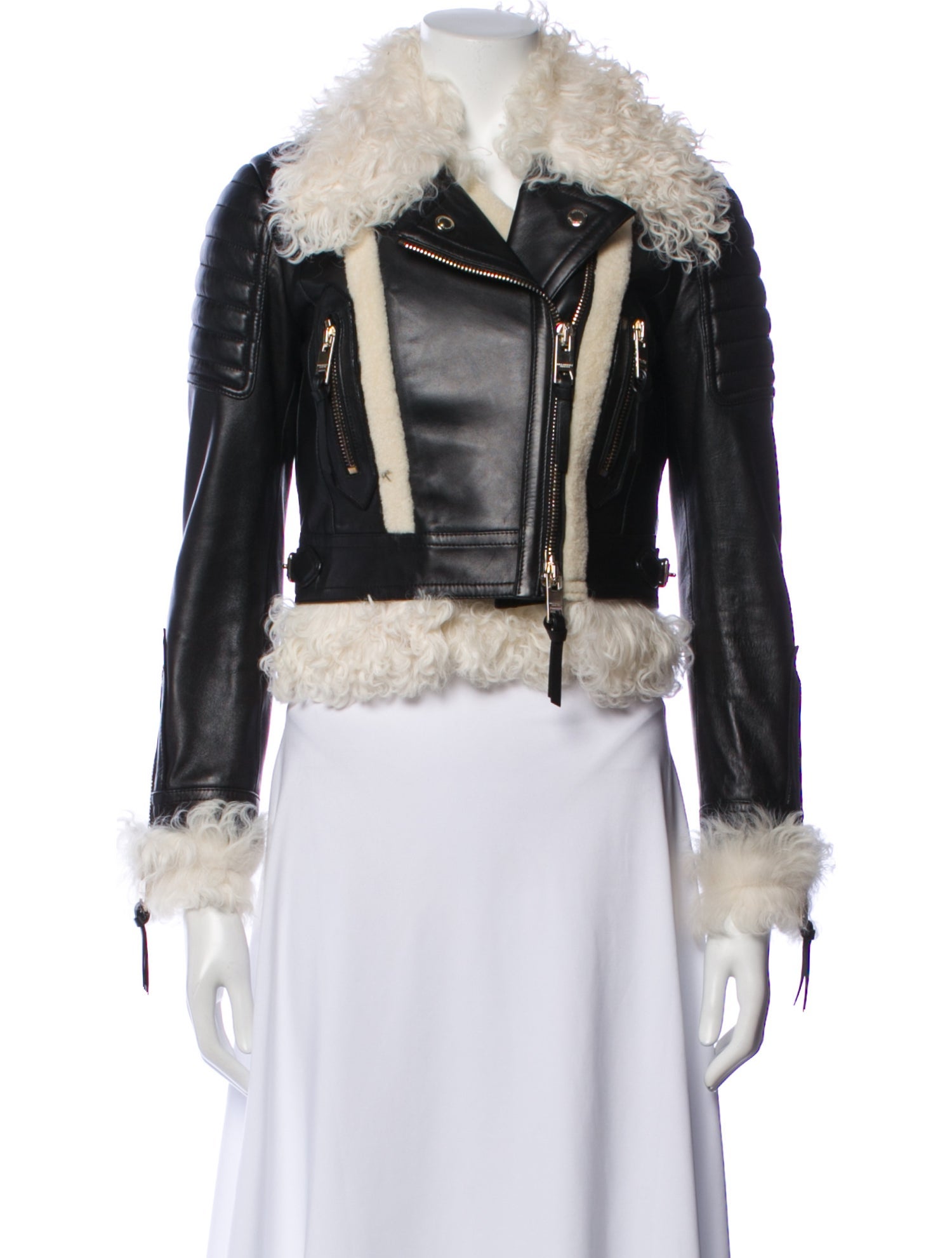 Burberry Prorsum Leather Fur Jacket