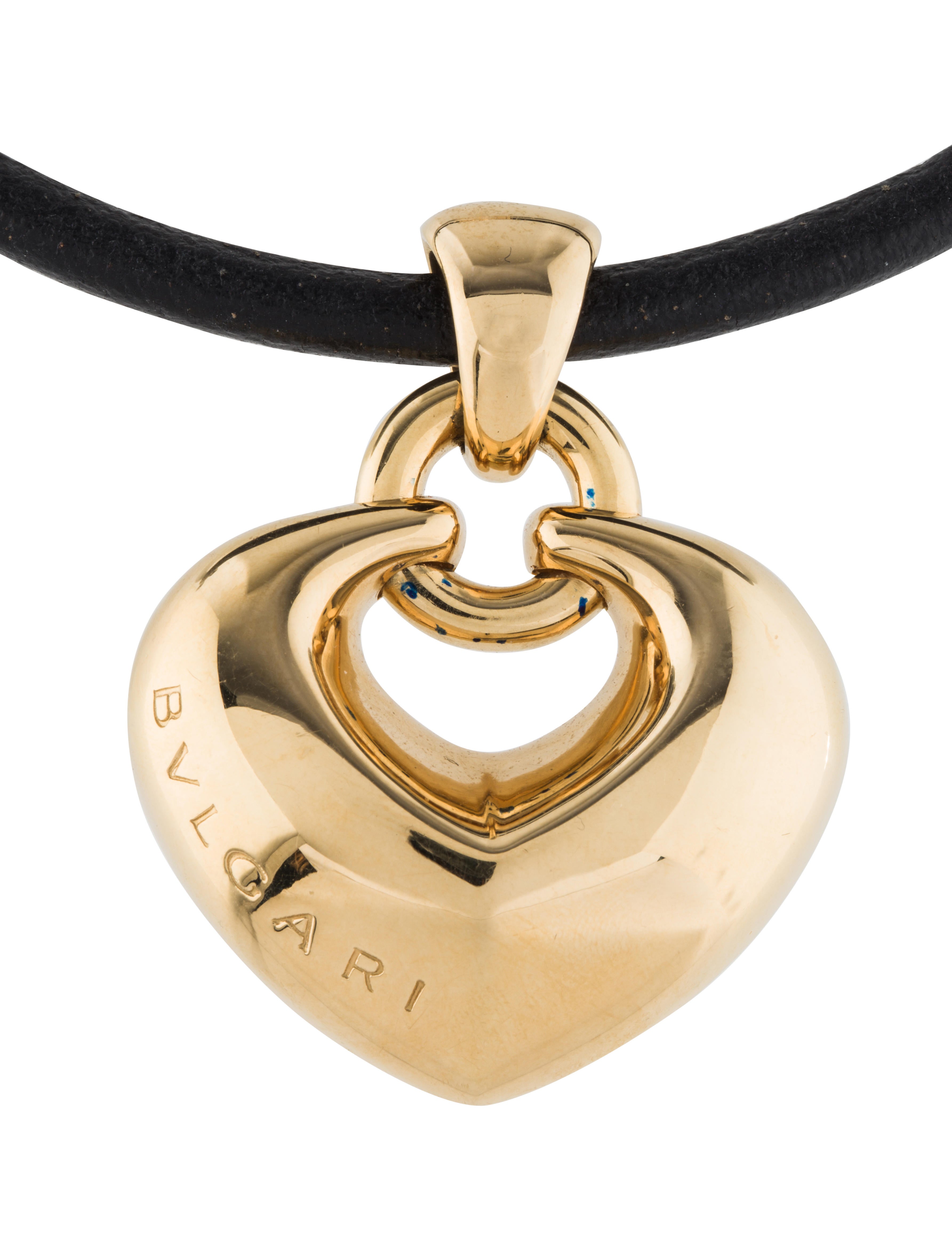 Bvlgari 18K Heart Pendant Necklace Necklaces BUL27299 The RealReal