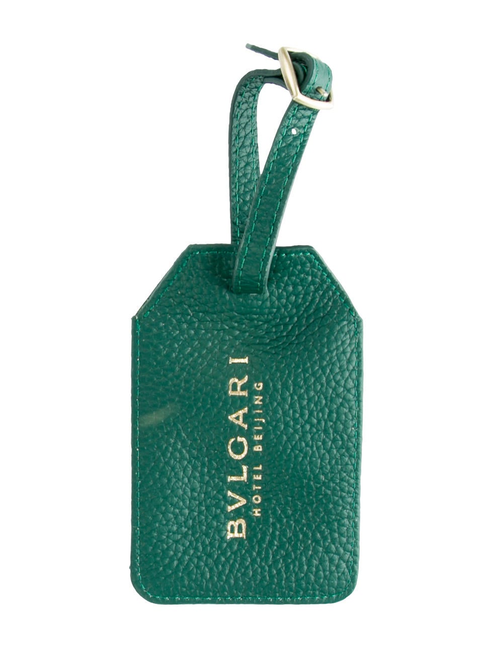 Bvlgari Leather Luggage Tag - Green Travel, Accessories - BUL34412