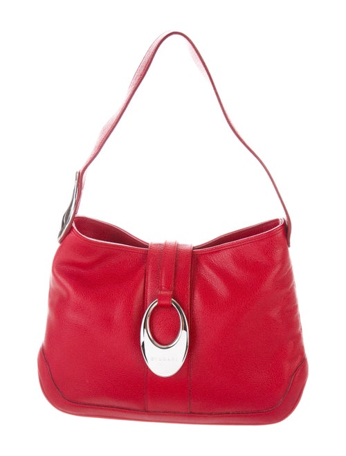 Bvlgari Leather Shoulder Bag Red