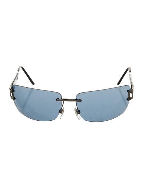 Bvlgari Rimless Gradient Sunglasses Navy