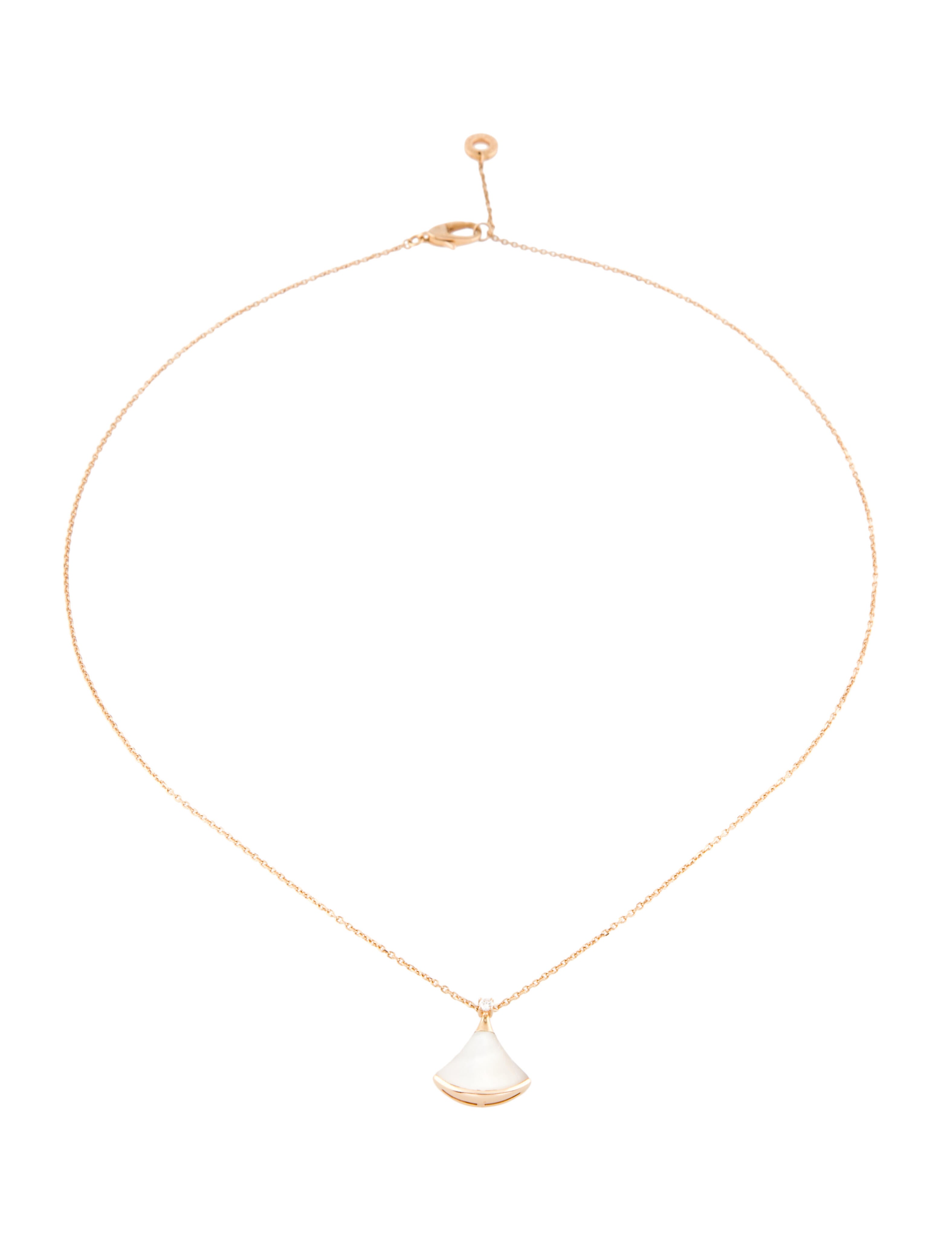 Bvlgari 18K Mother of Pearl & Diamond Diva's Dream Pendant Necklace
