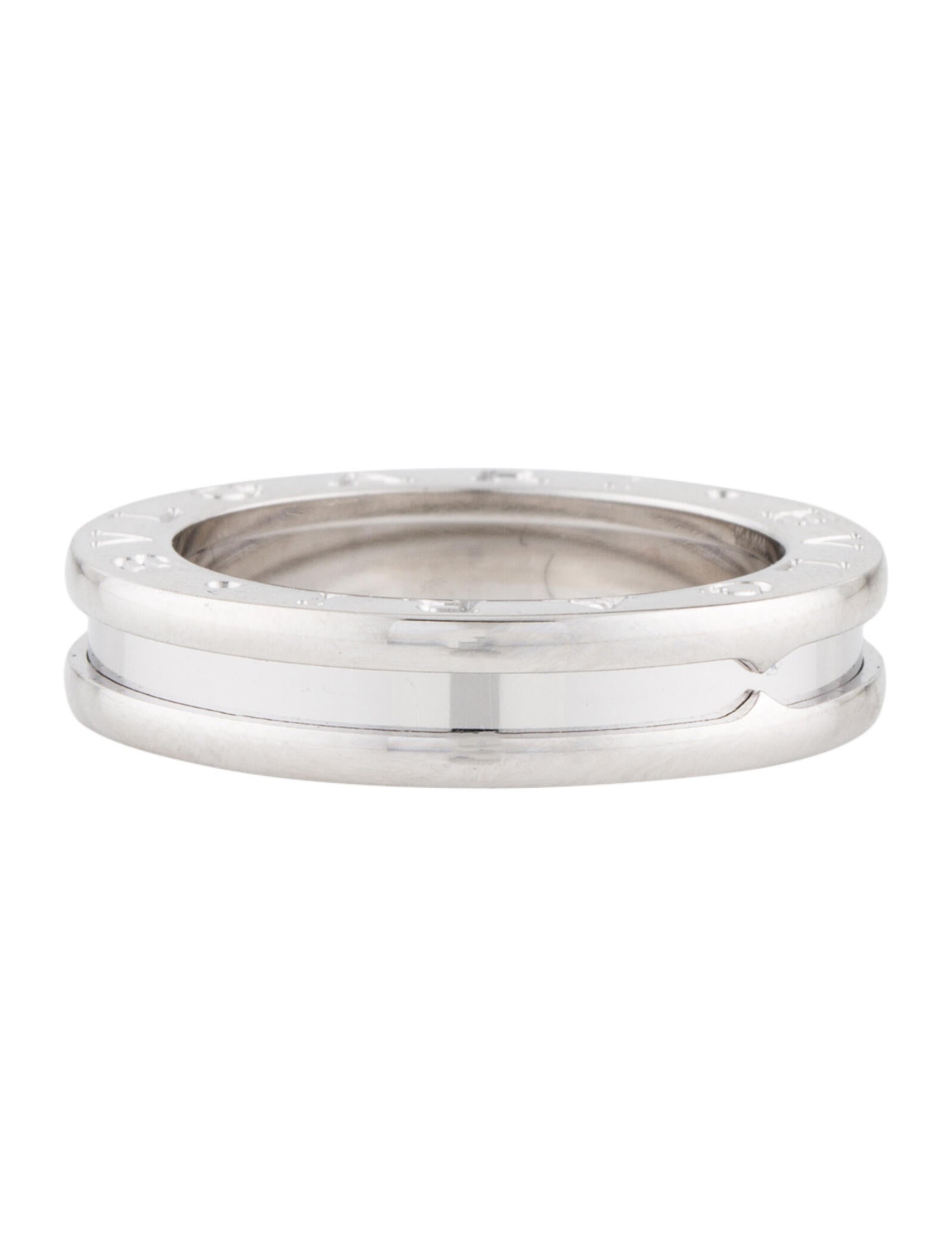 Bvlgari 18K B.zero1 Ring 18K White Gold Band, Rings BUL53404 The