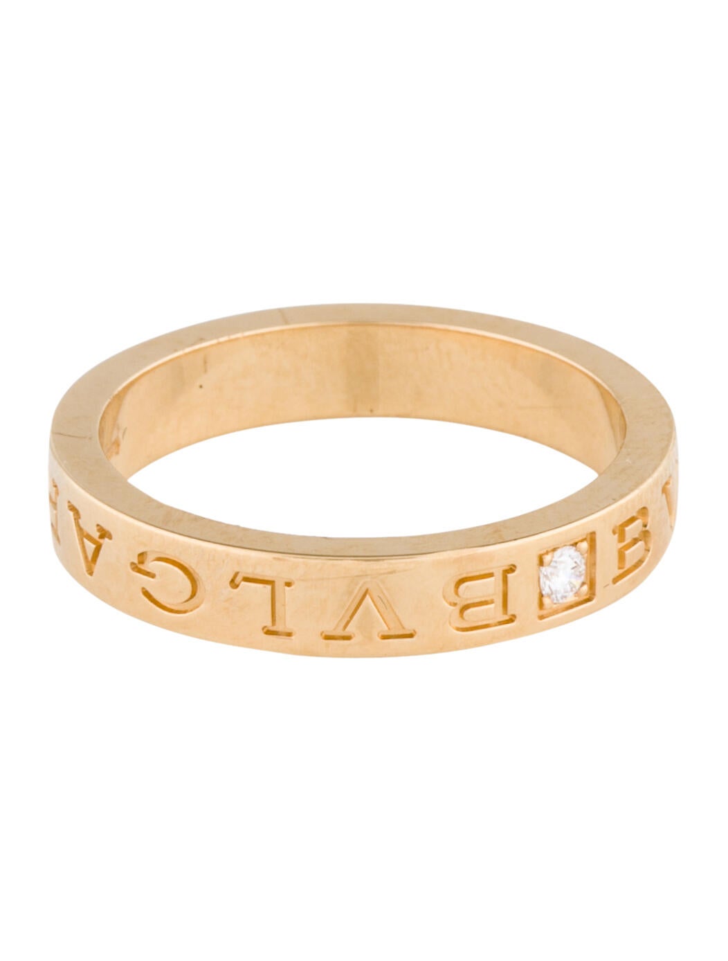 Bvlgari 18K Diamond Bvlgari Bvlgari Ring 18K Yellow Gold Band, Rings