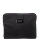 Bvlgari Leather-Trimmed Canvas Zip Pouch