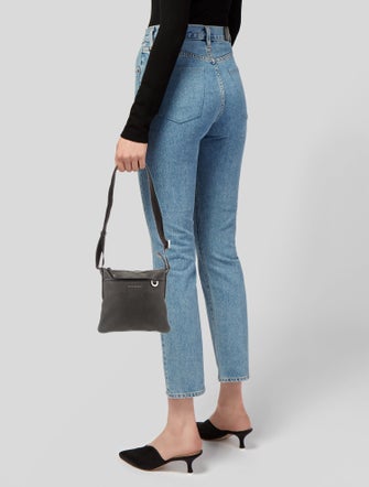 Bvlgari Leather Trim Coated Canvas Crossbody Bag