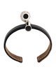 Bvlgari Leather & Enamel Charm Cuff