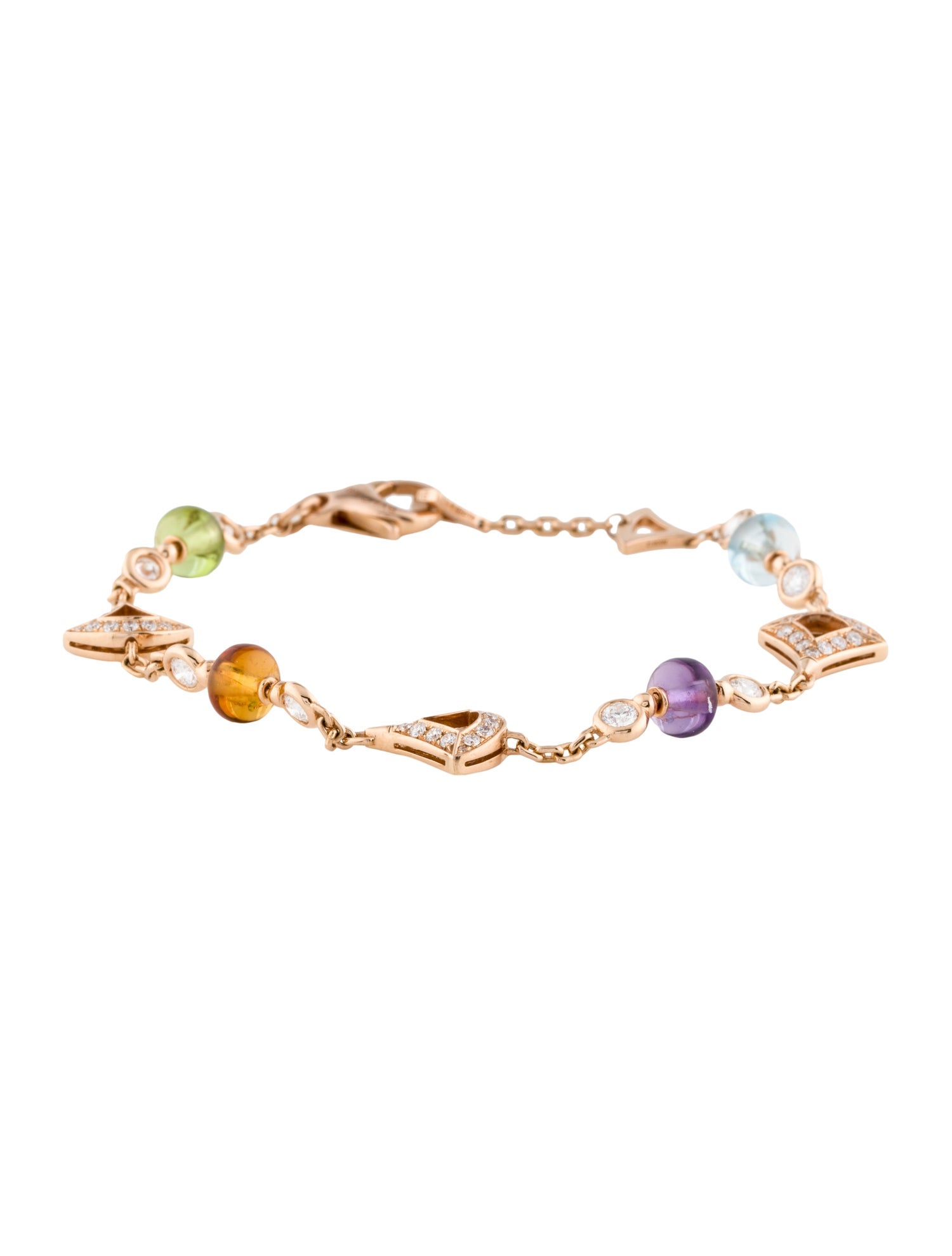 Bvlgari 18K Multistone Bracelet