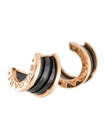 Bvlgari Ear Cuff 18K Ceramic B.zero1 Hoop Earrings