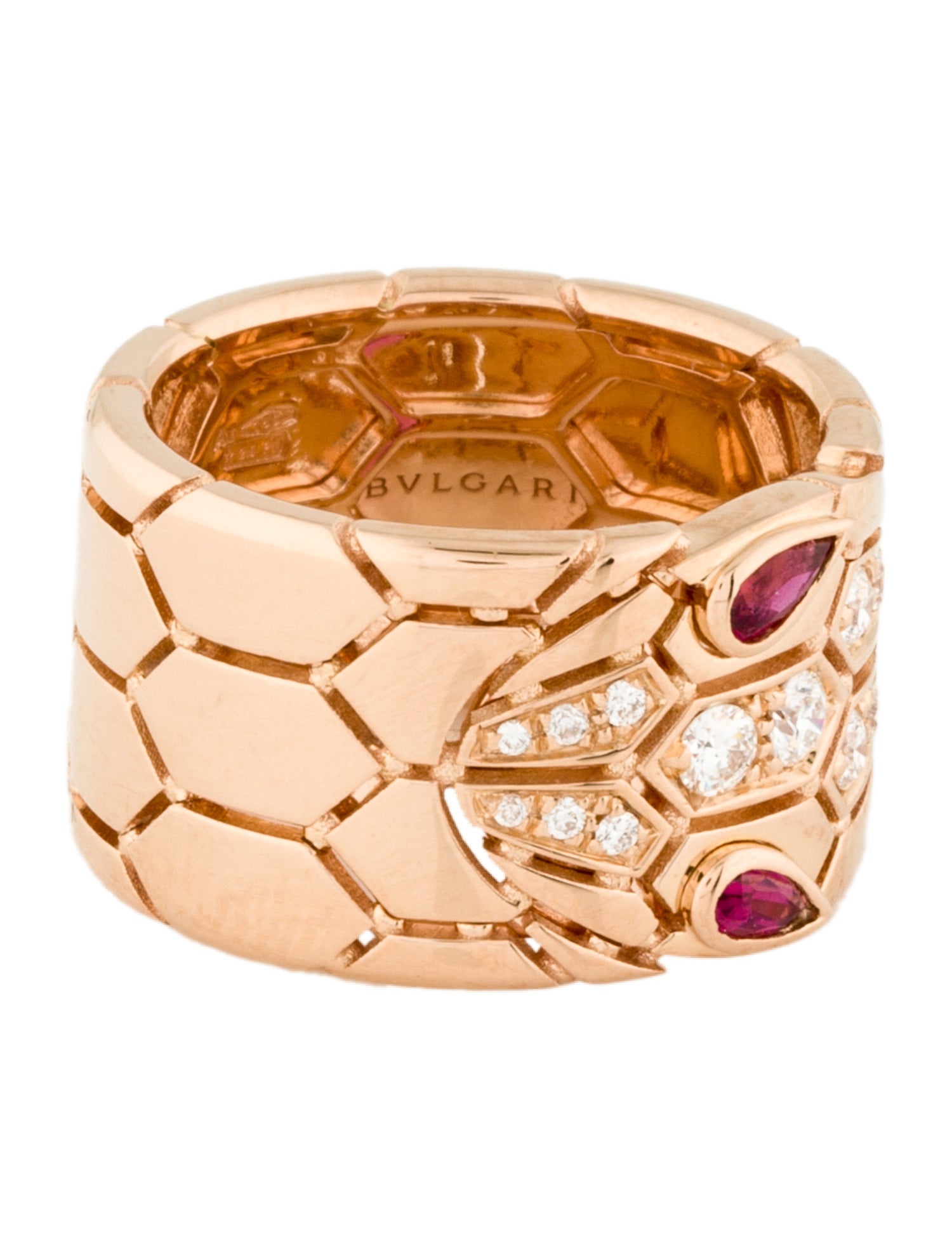 Bvlgari 18K Tourmaline & Diamond Serpenti Seduttori Ring
