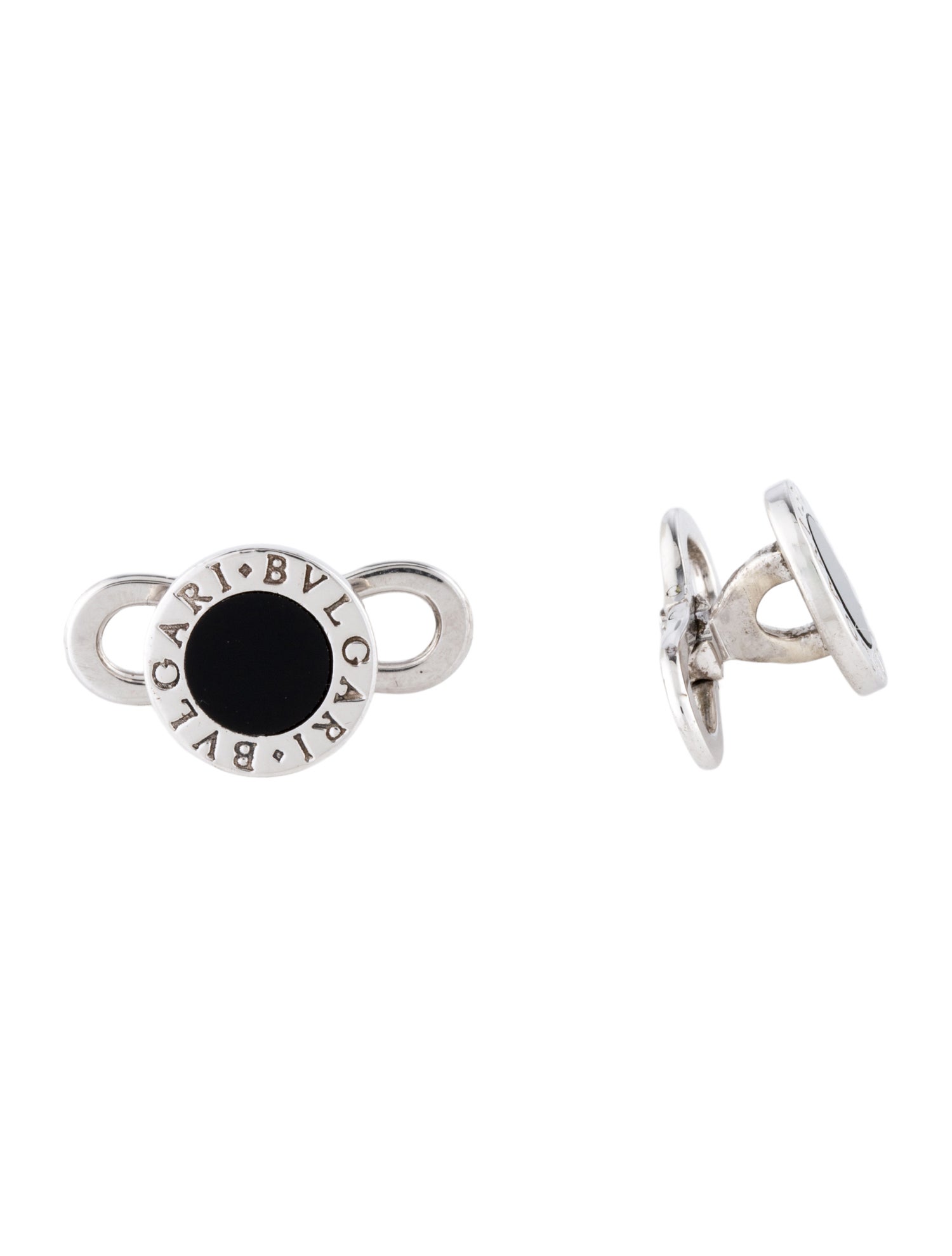 Tom Ford 18K Onyx & Diamond Cufflink & Shirt Stud Set - 18K