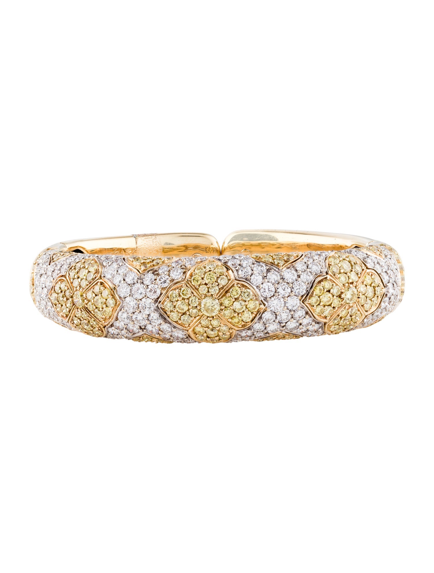Bvlgari 18K 10.69ctw Diamond Cuff Bracelet