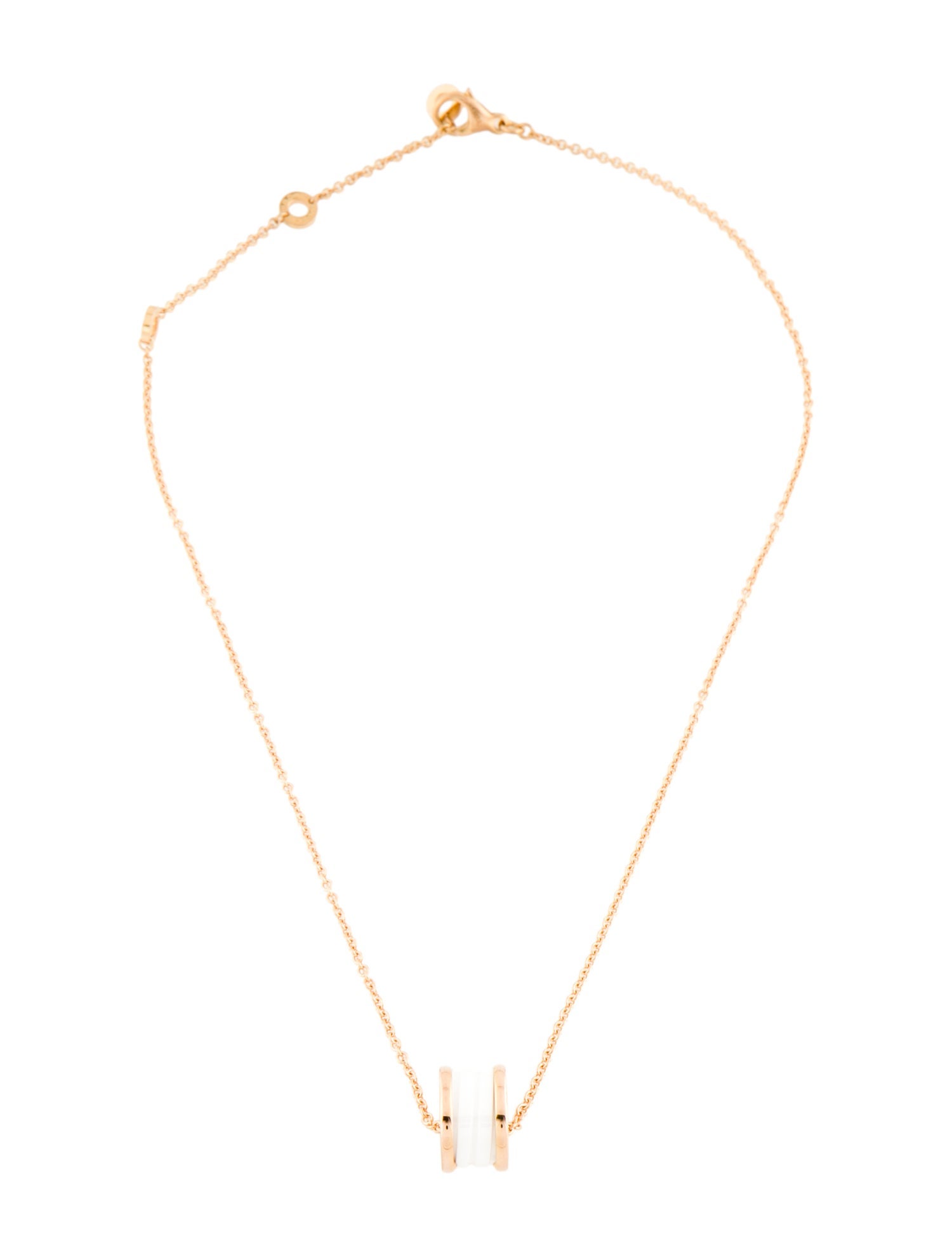 Bvlgari 18K Ceramic B.zero1 Pendant Necklace