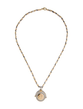 Bvlgari Zodiac Spinner Pendant on Passo Doppio Link Chain