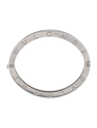 Bvlgari Two-Tone B.zero1 Hinged Bangle Bracelet