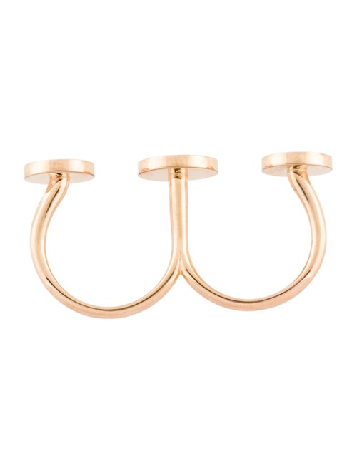 Bvlgari 18K Mother Of Pearl, Sugilite & Malachite Open Ring