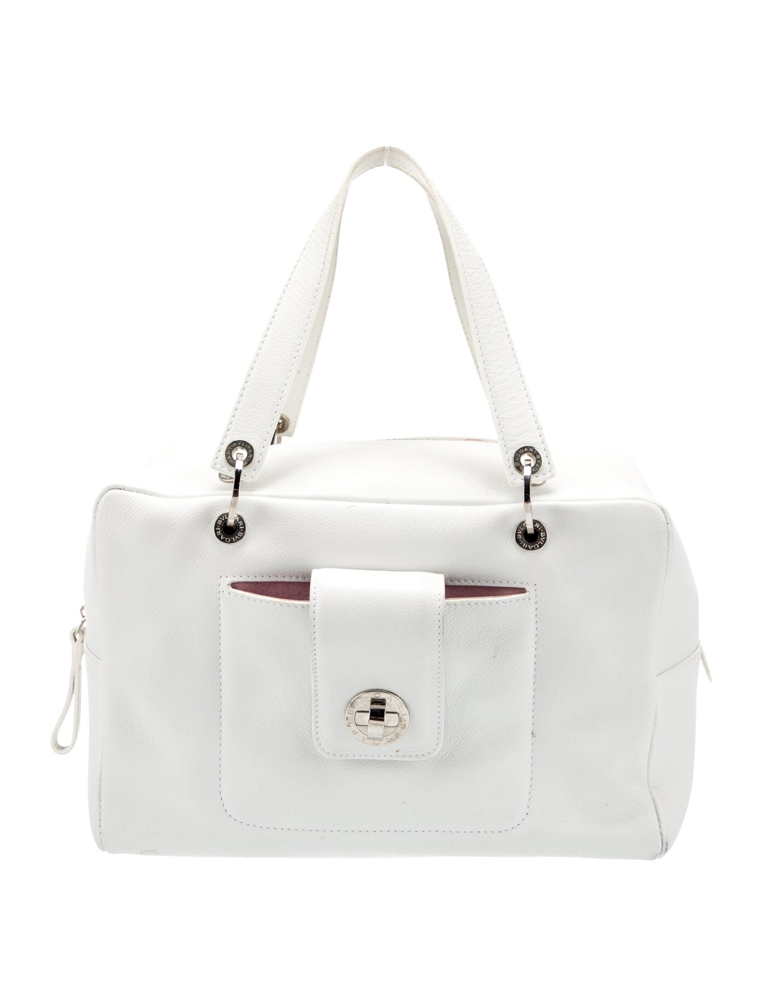Bvlgari Leather Top Handle Bag