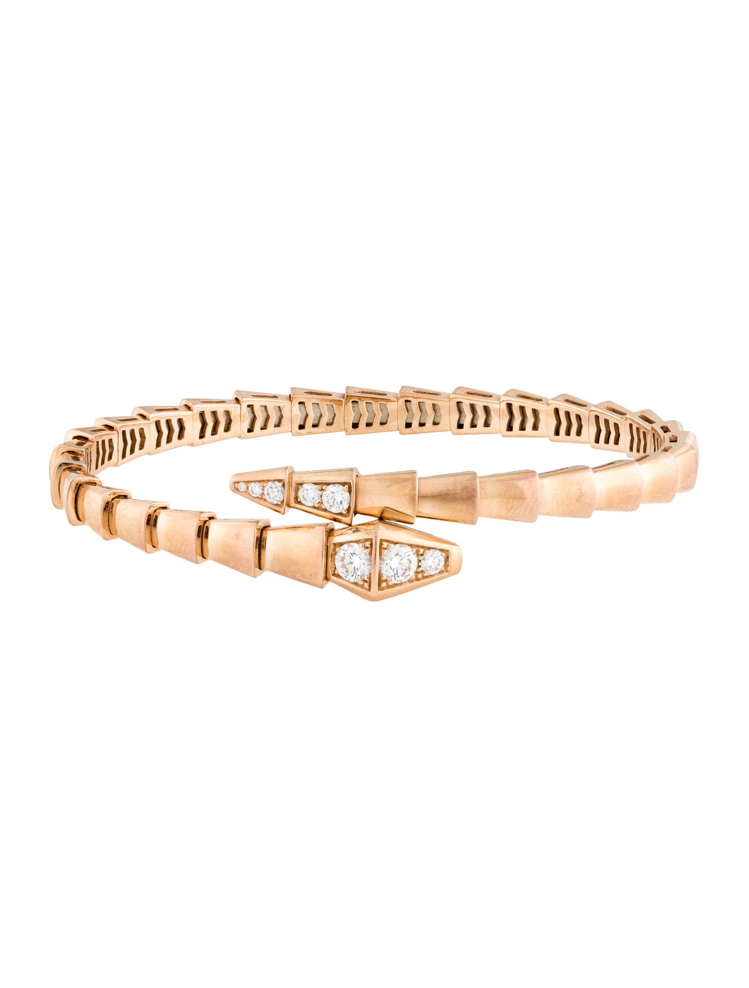 Bvlgari 18K Diamond Serpenti Viper Bracelet