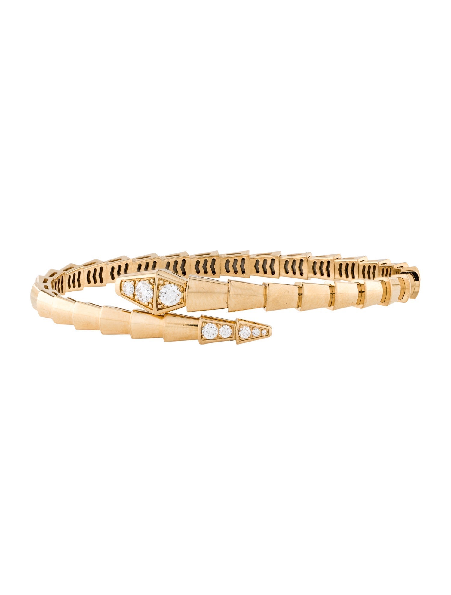 Bvlgari 18K Diamond Serpenti Braclet