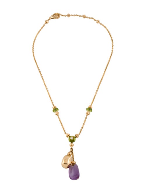 Bvlgari 18K Amethyst, Peridot & Diamond Sassi Mediterranean Necklace