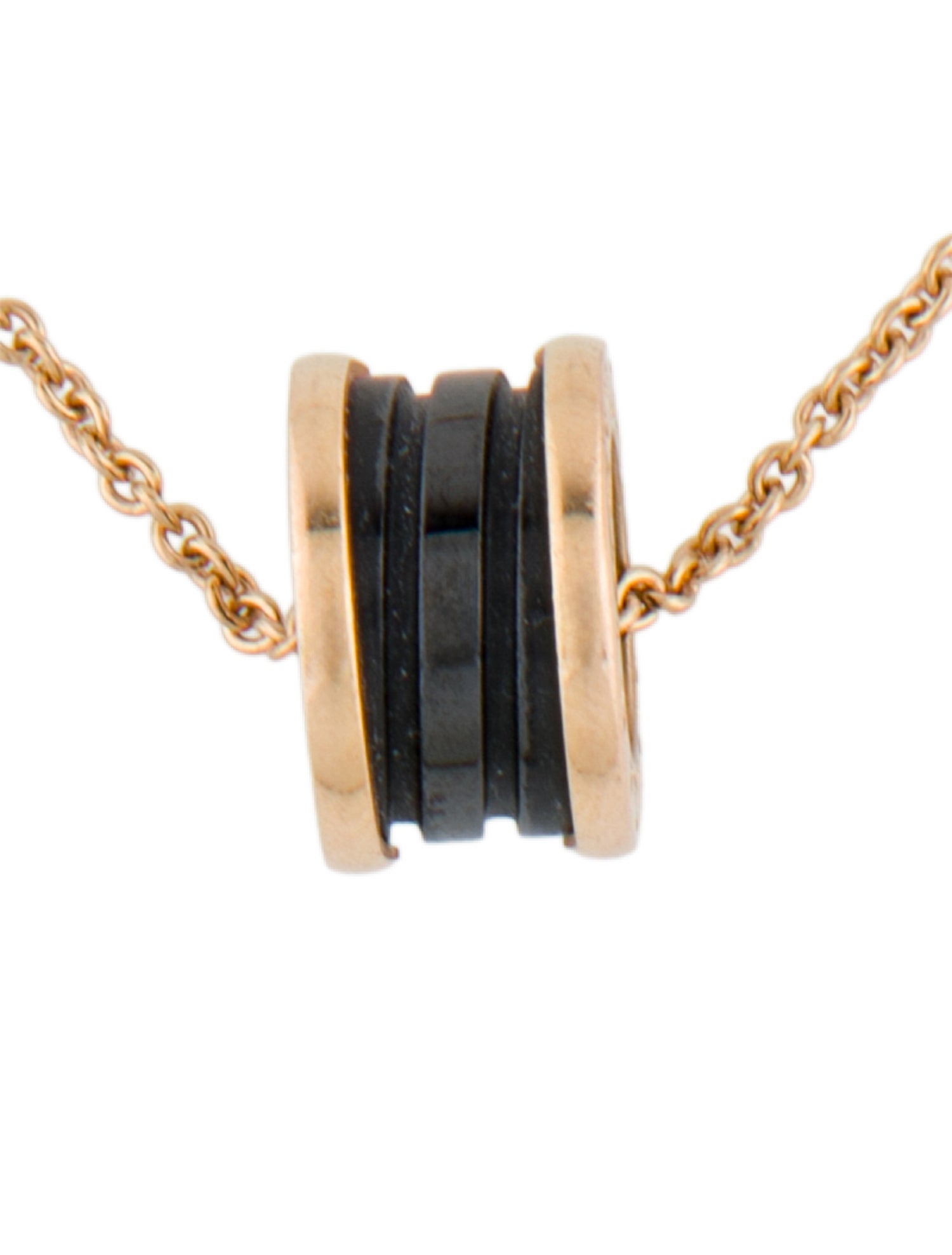 Bvlgari 18K Ceramic B.zero1 Pendant Necklace