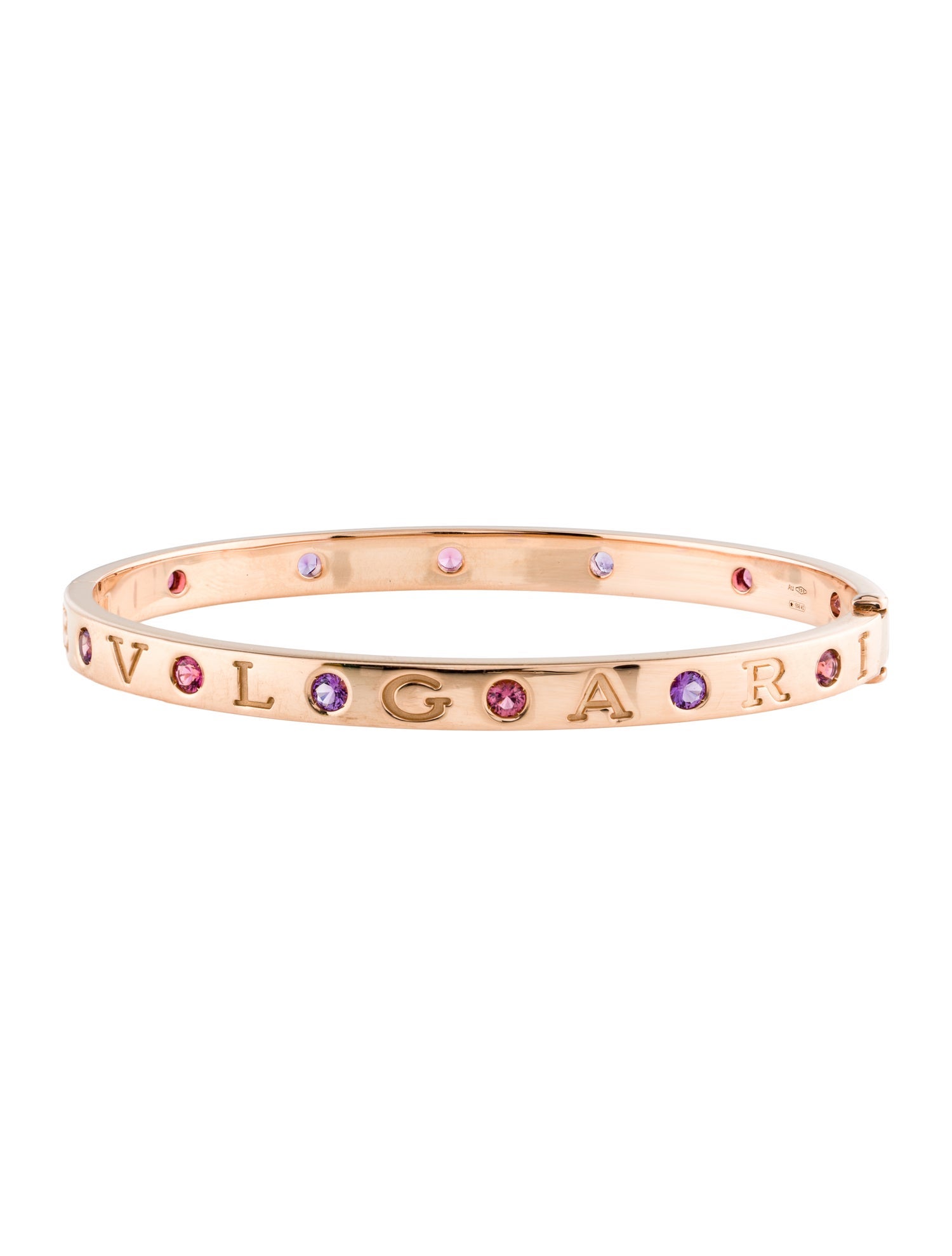 Bvlgari 18K Amethyst & Tourmaline ‘Roman Sorbets’ B.zero1 Bangle