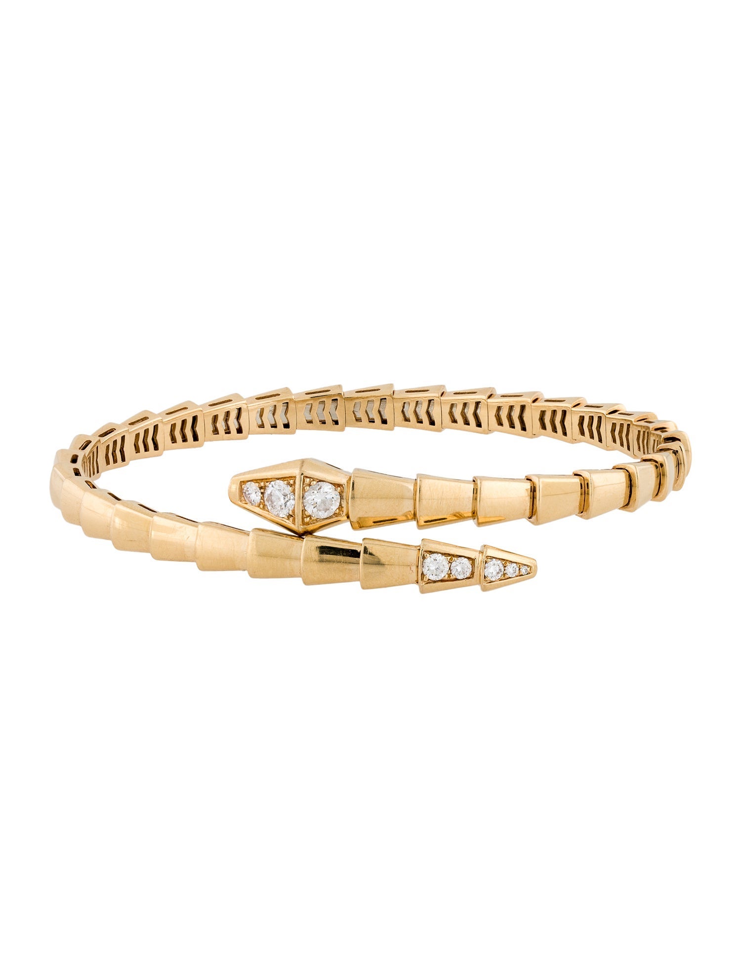 Bvlgari 18K Diamond Serpenti Viper Bracelet