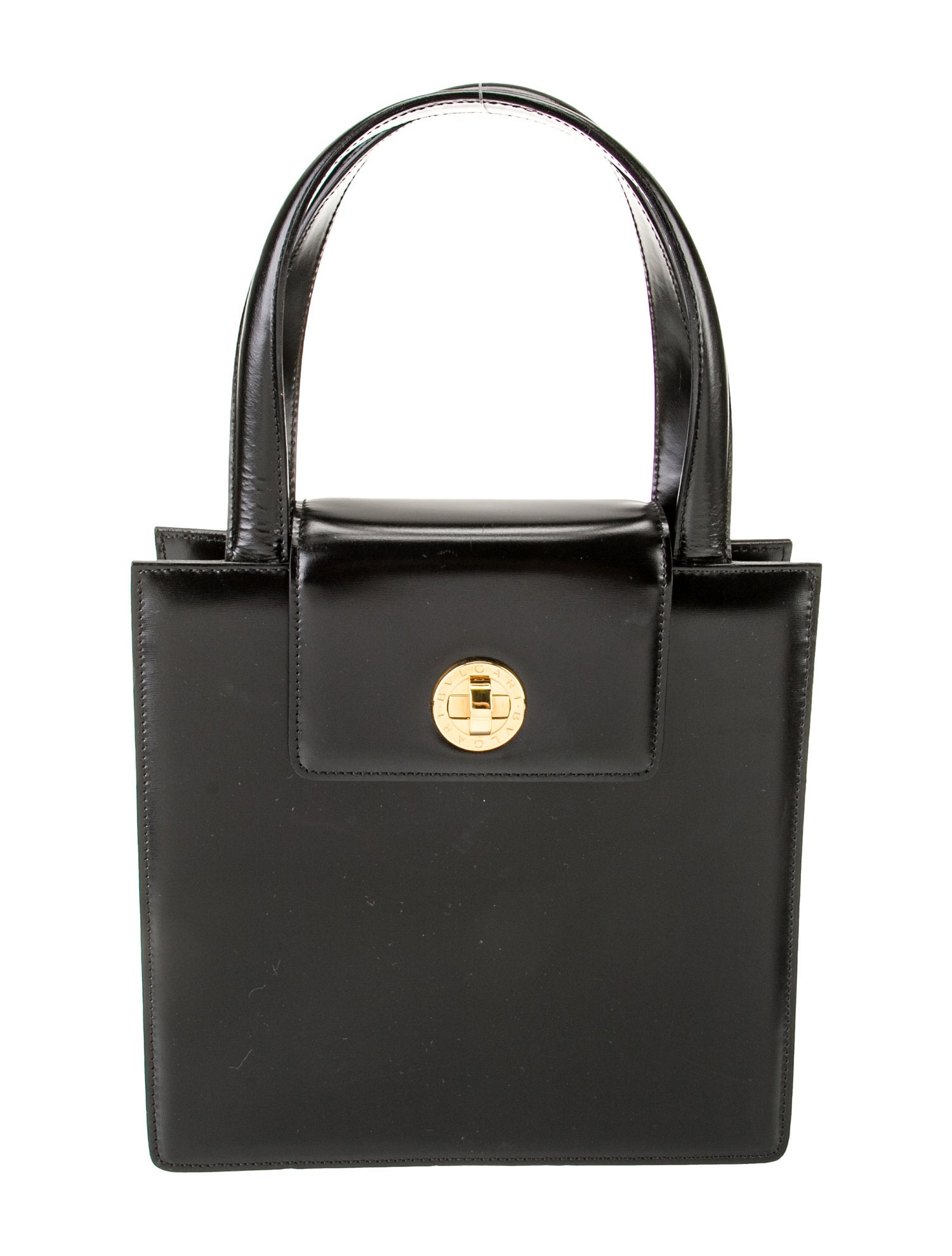 Bvlgari Leather Top Handle Bag