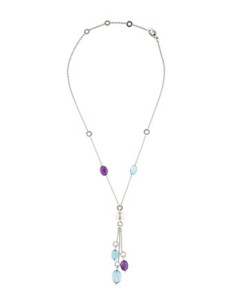 Bvlgari 18K Topaz & Amethyst B.zero1 Lavalier Necklace