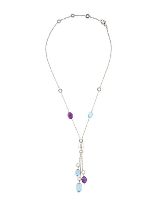 Bvlgari 18K Topaz & Amethyst B.zero1 Lavalier Necklace