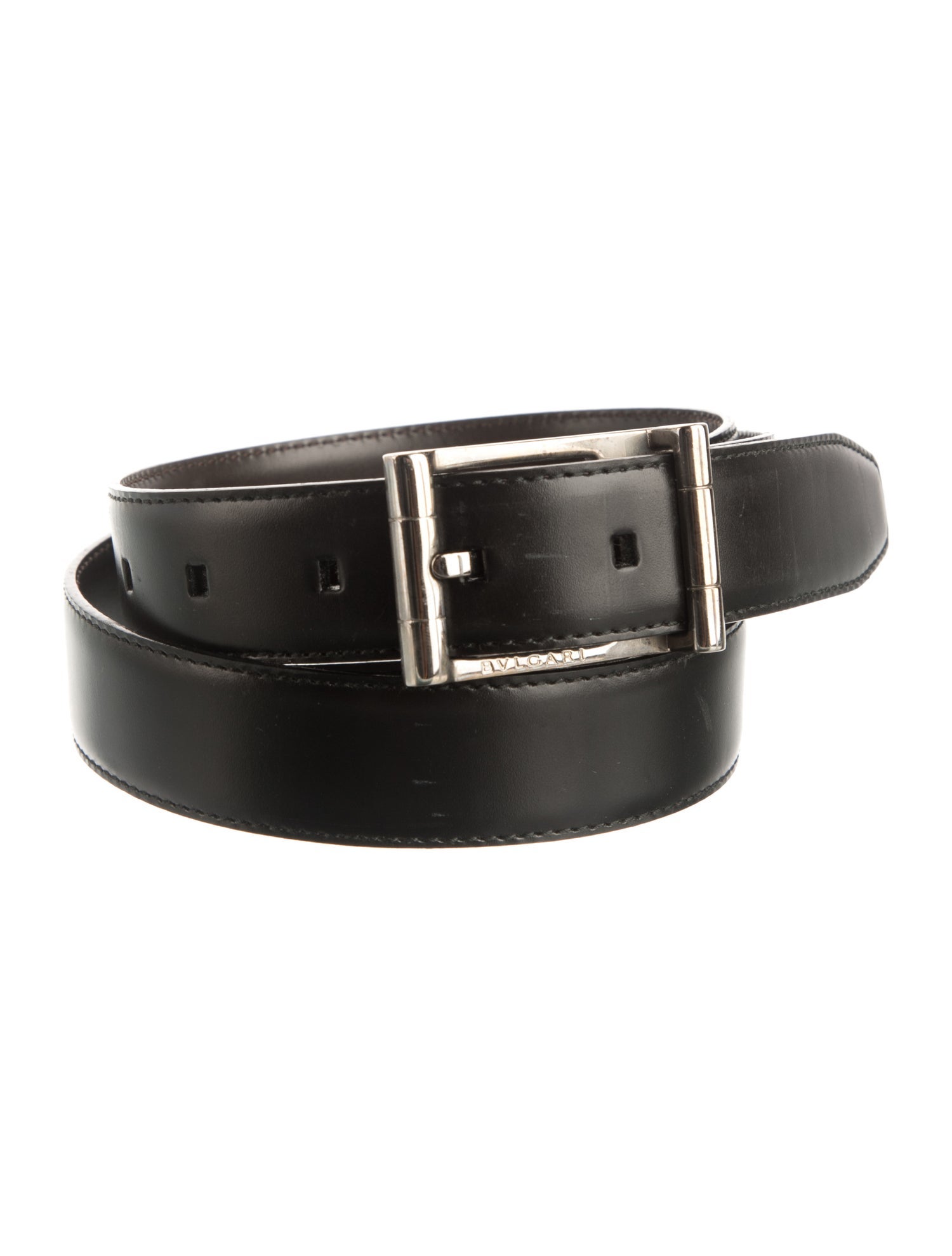 Bvlgari Skinny Leather Waist Belt