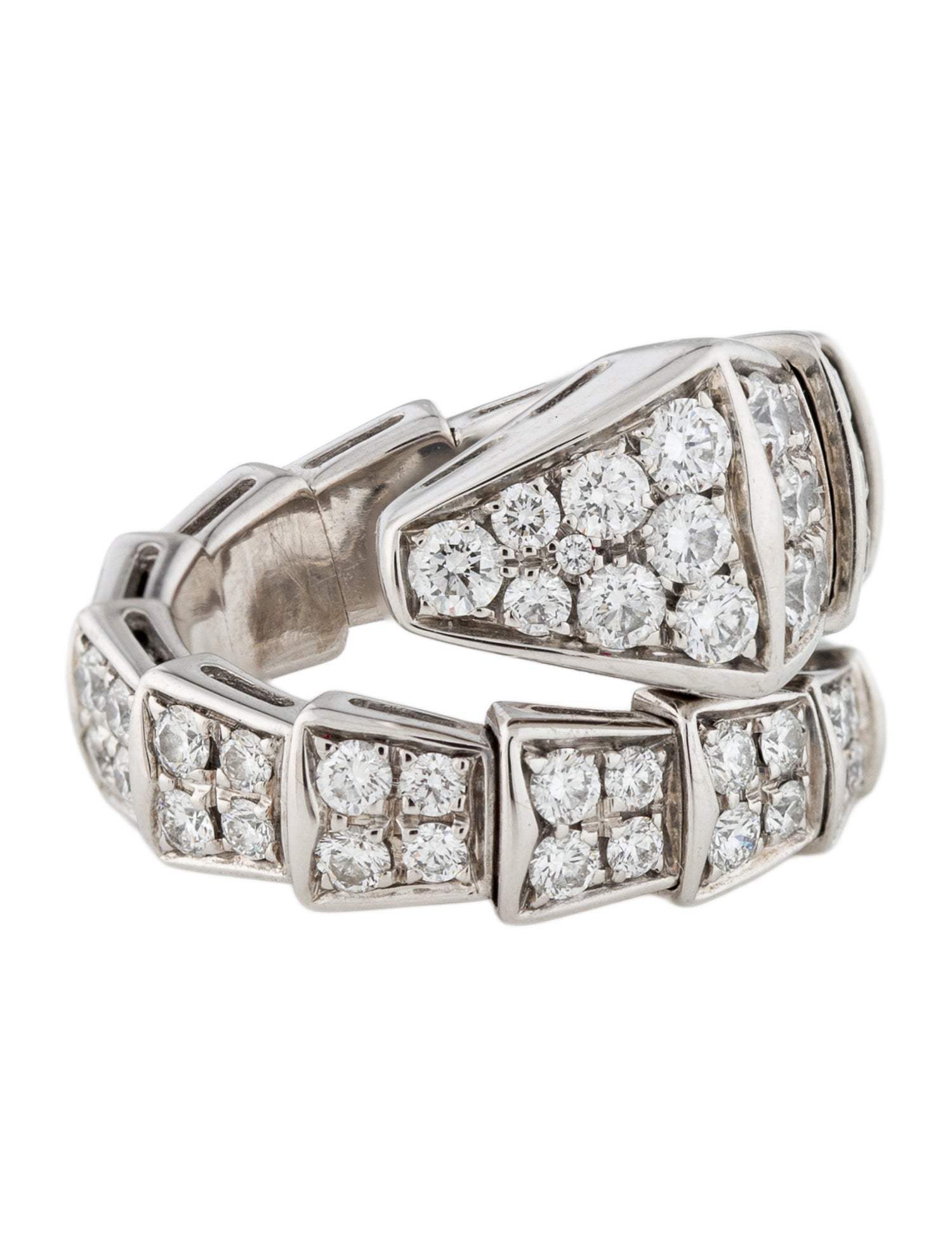 Bvlgari 18K Diamond Serpenti Viper Ring