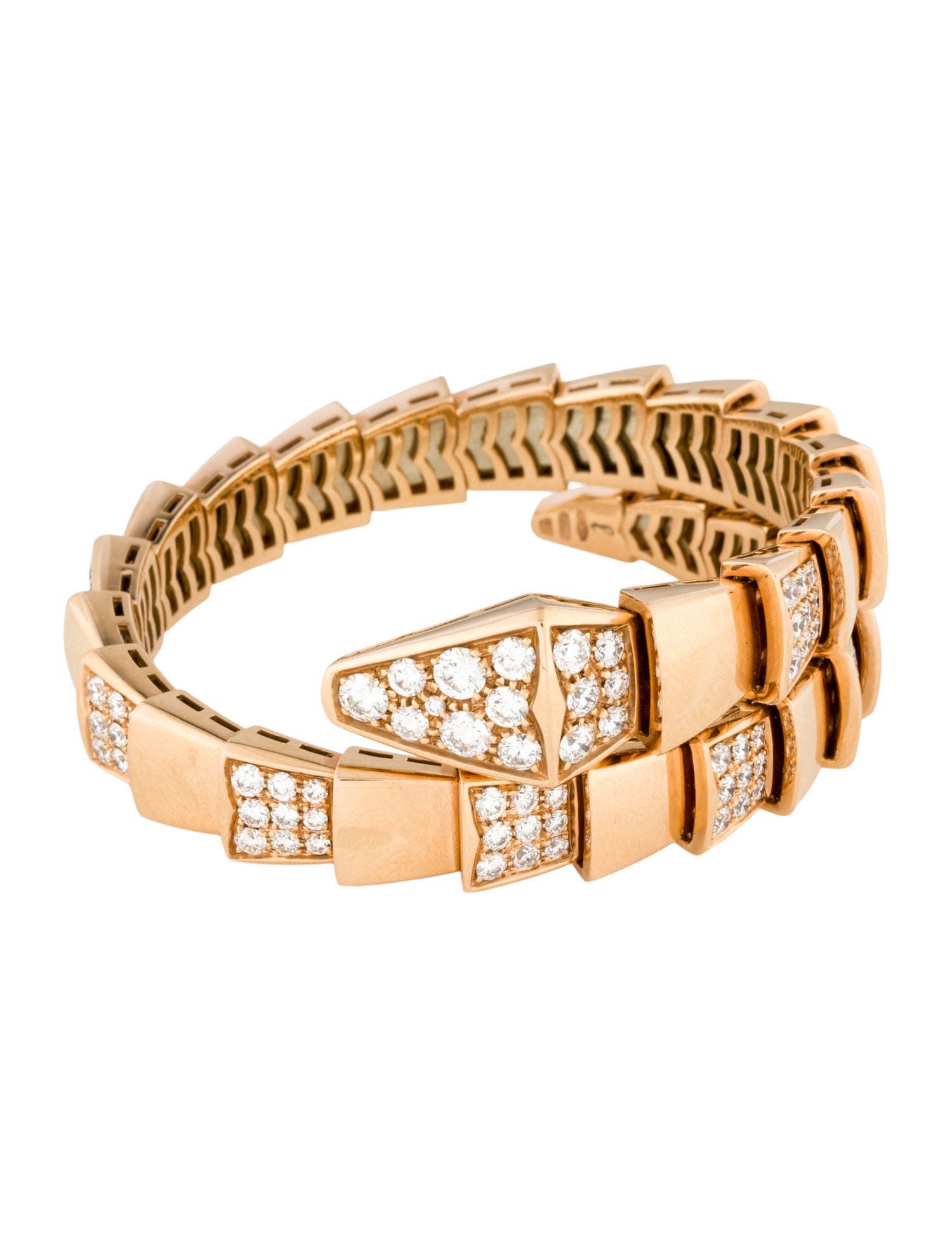 Bvlgari 18K 5.47ctw Diamond Serpenti Scaglie Bracelet