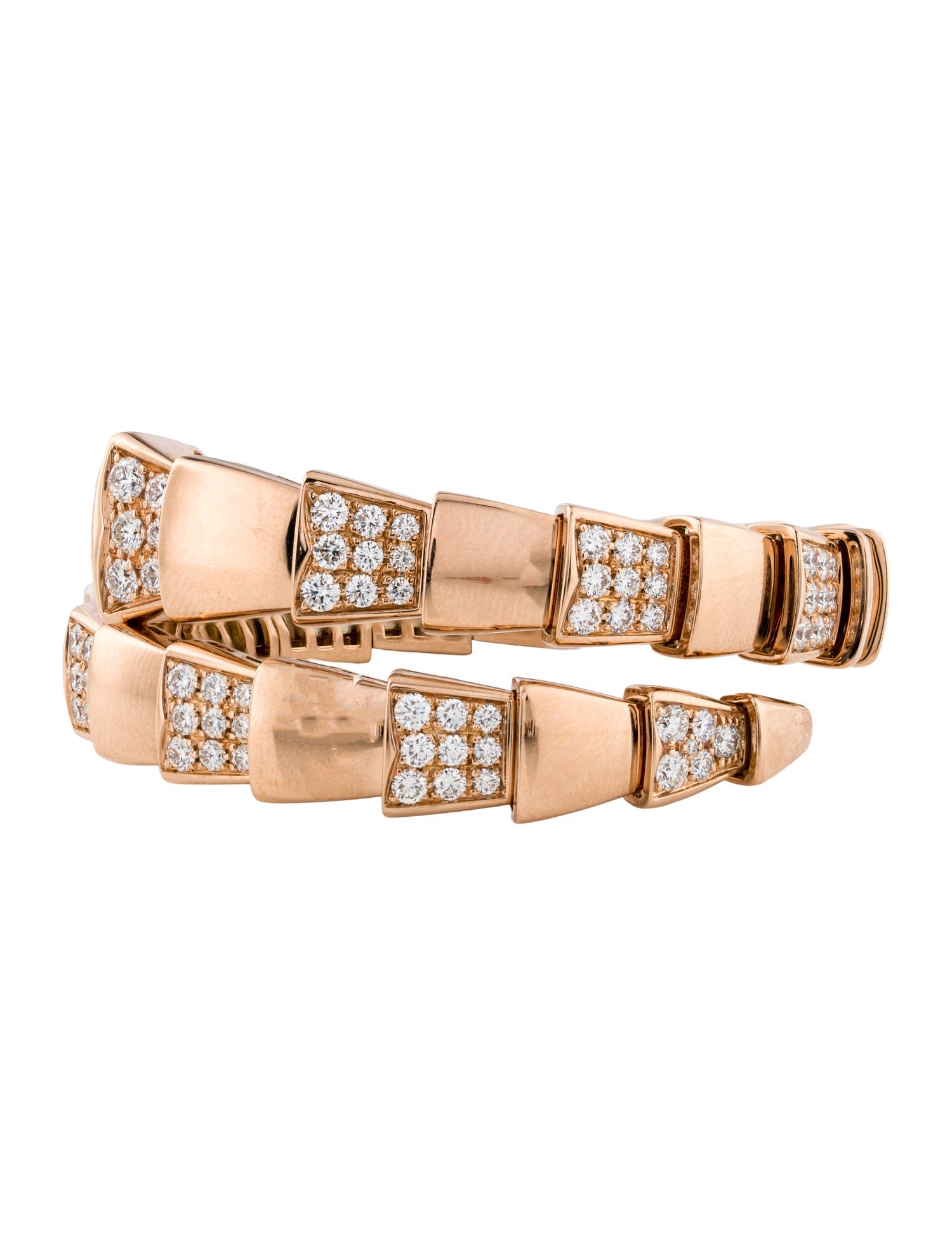 Bvlgari 18K 4.67ctw Diamond Serpenti Scaglie Bracelet