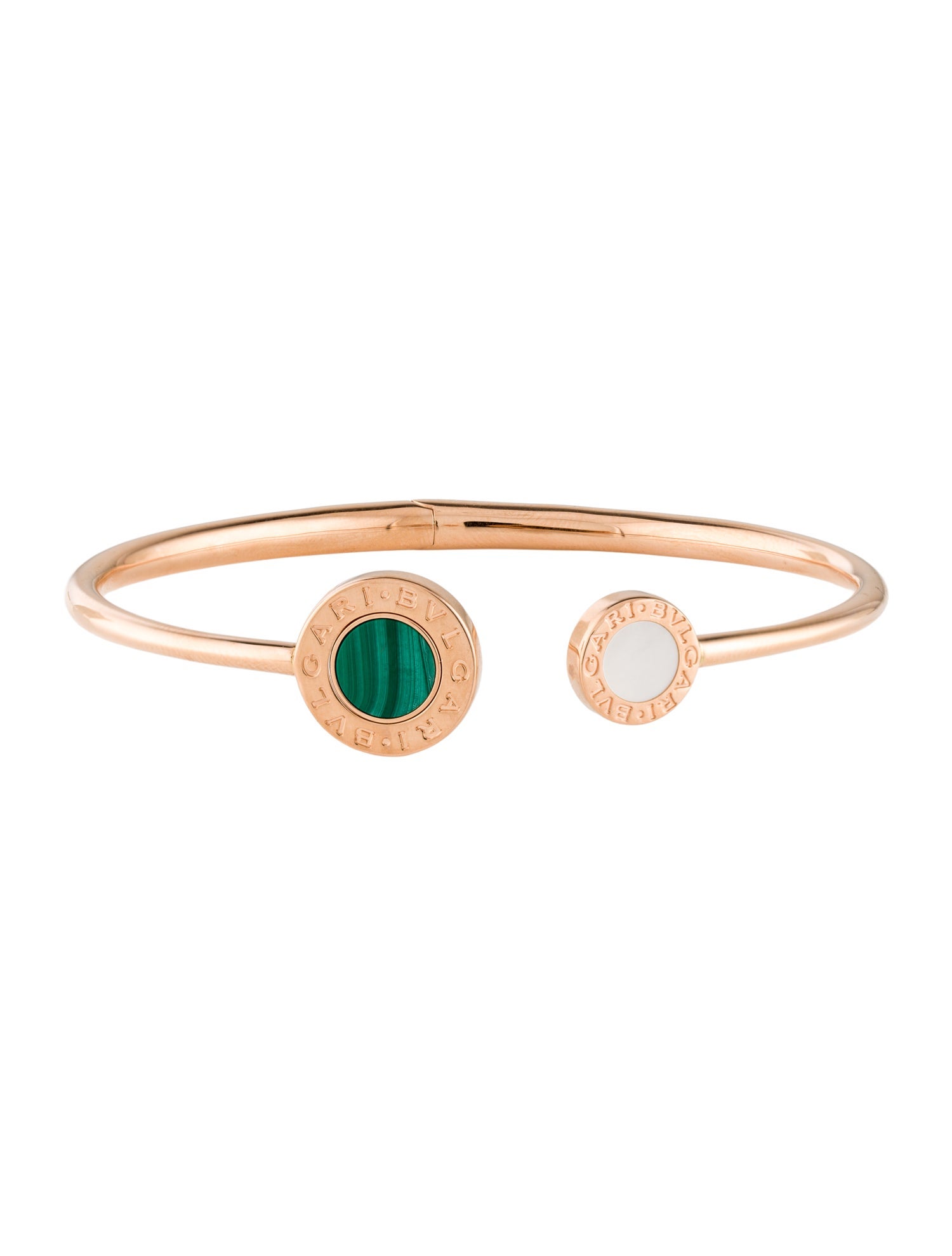 Bvlgari Mother of Pearl, Malachite & Onyx Flip Bracelet