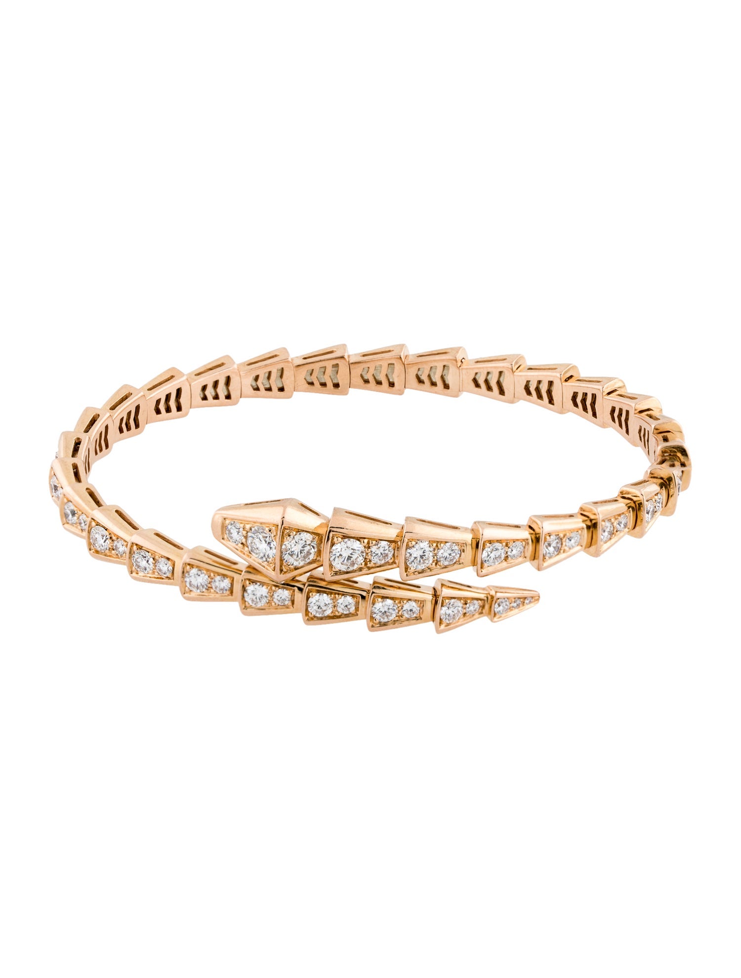 Bvlgari 18K Diamond Serpenti Viper Bracelet