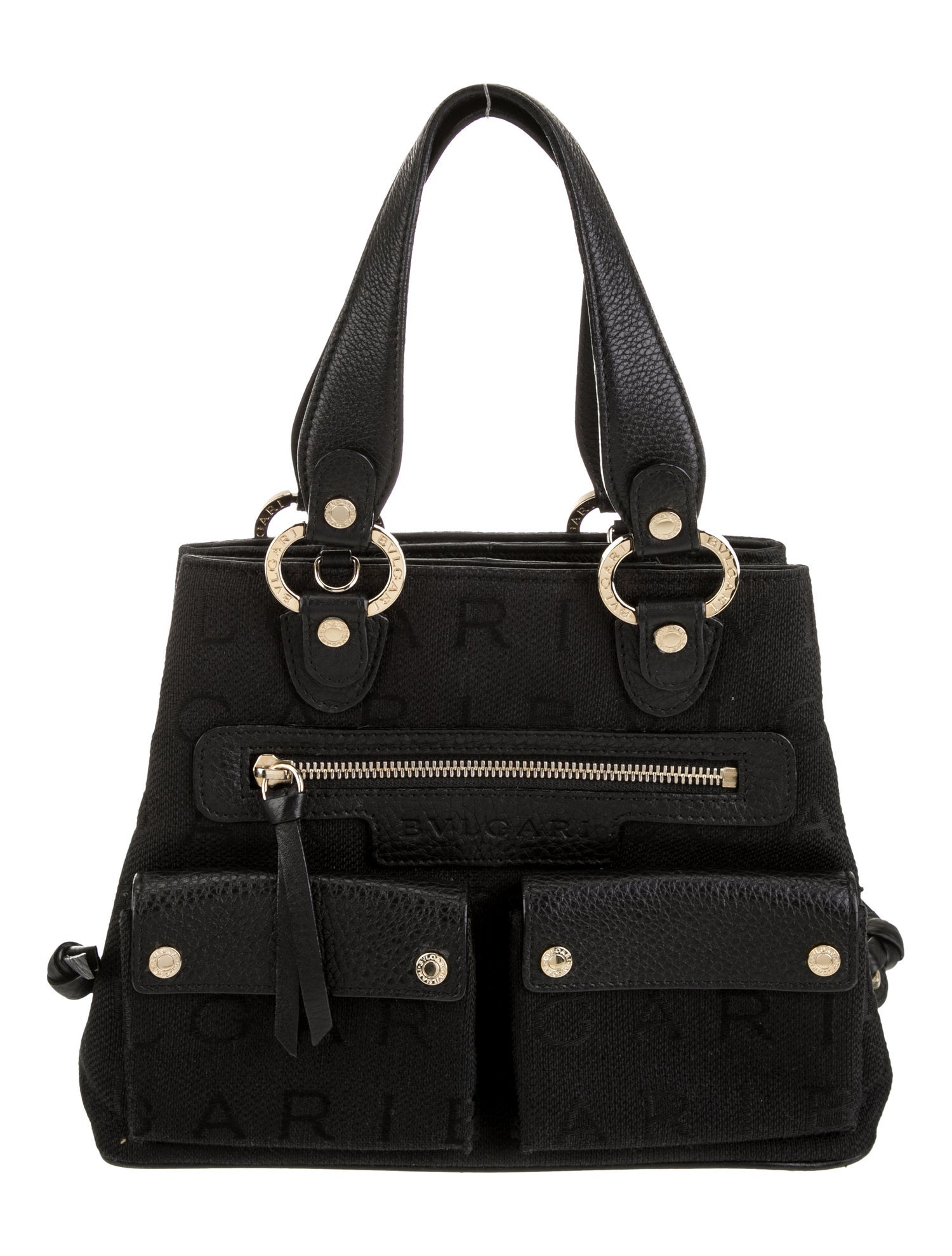 Bvlgari Canvas Top Handle Bag