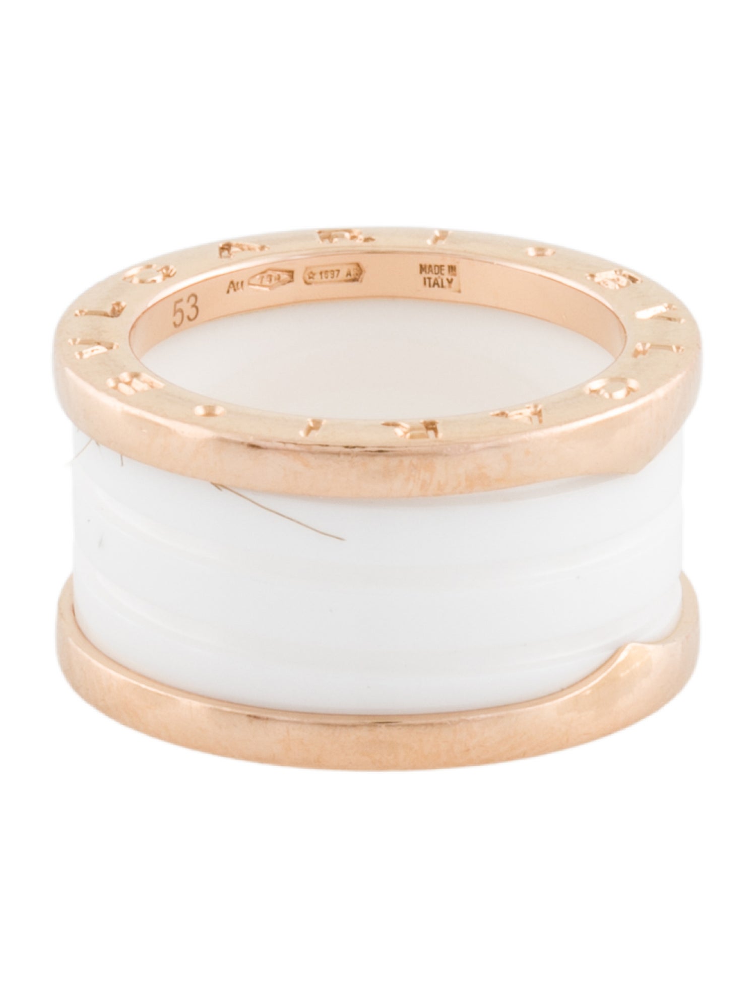 Bvlgari 18K Ceramic B.zero1 Ring