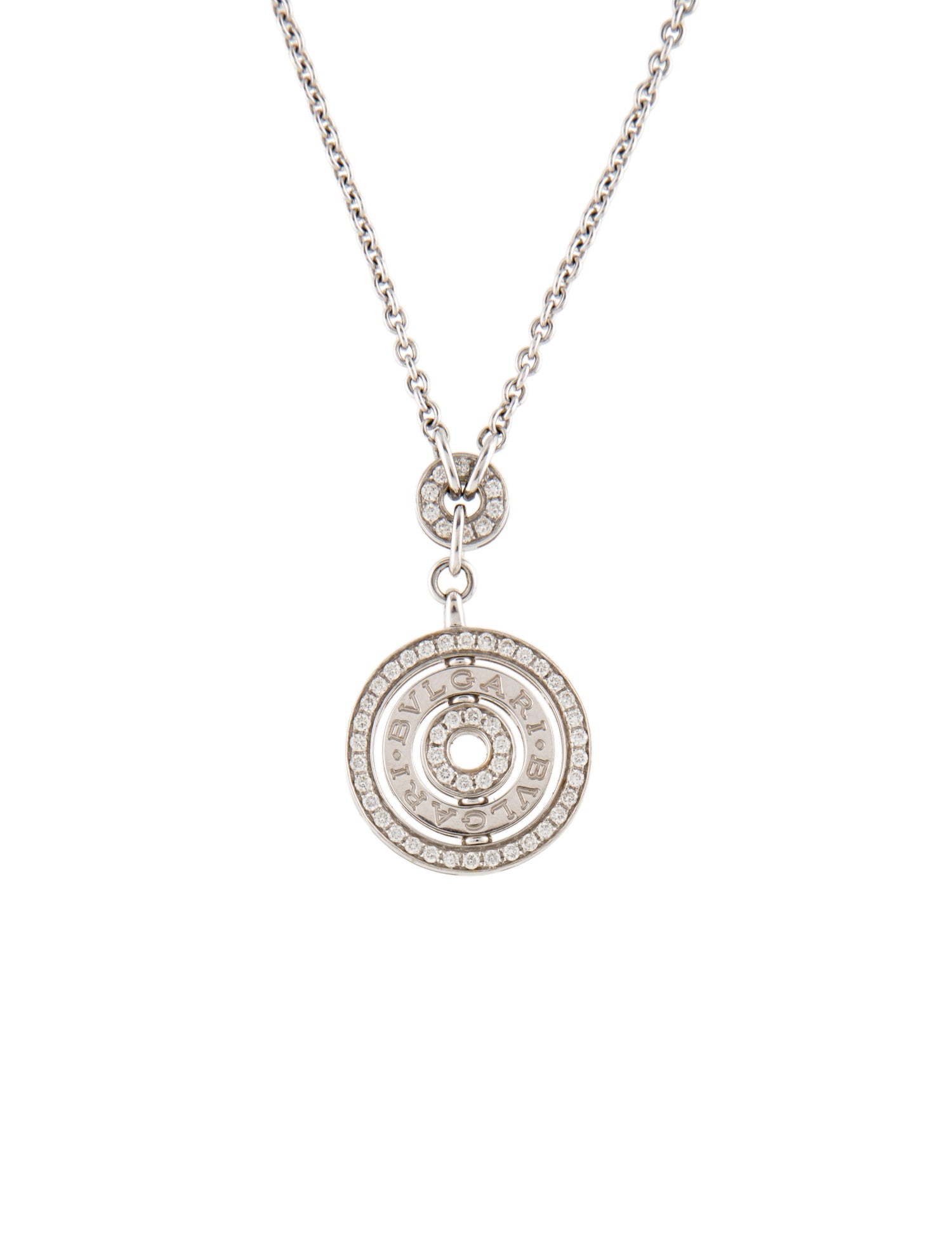 Bvlgari 18K Diamond Cerchi Astrale Pendant Necklace