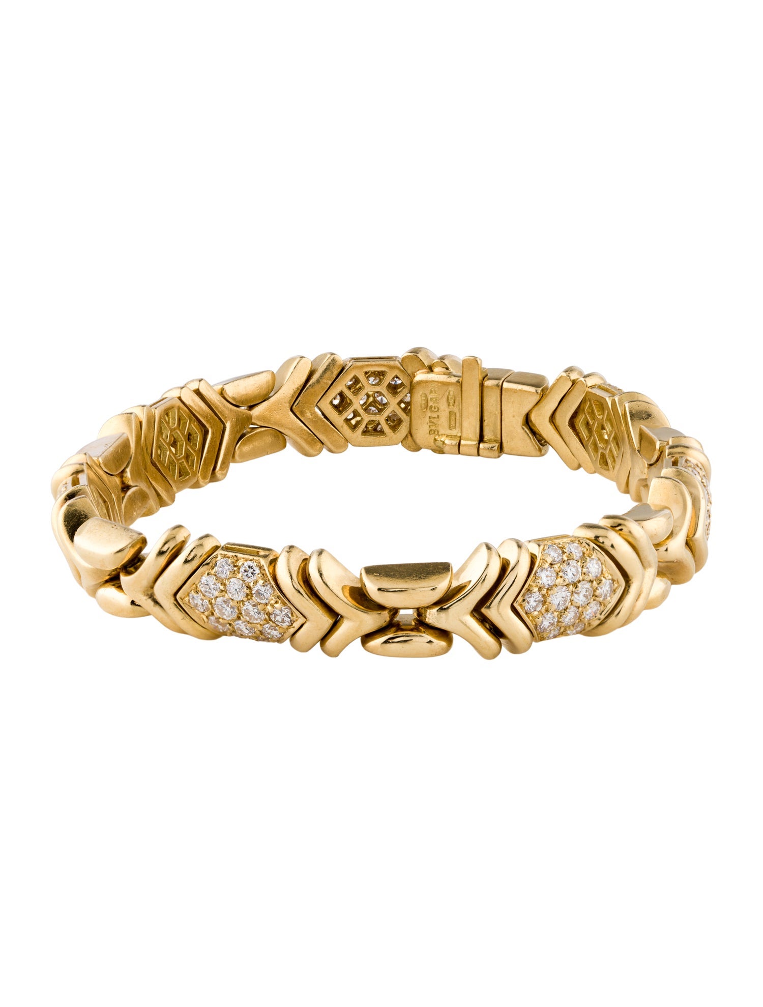 Bvlgari Vintage 18K 2.84ctw Diamond Link Bracelet