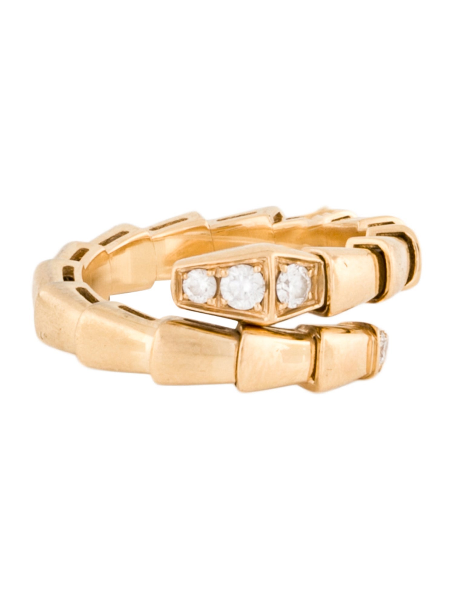 Bvlgari 18K Diamond Serpenti Viper Ring