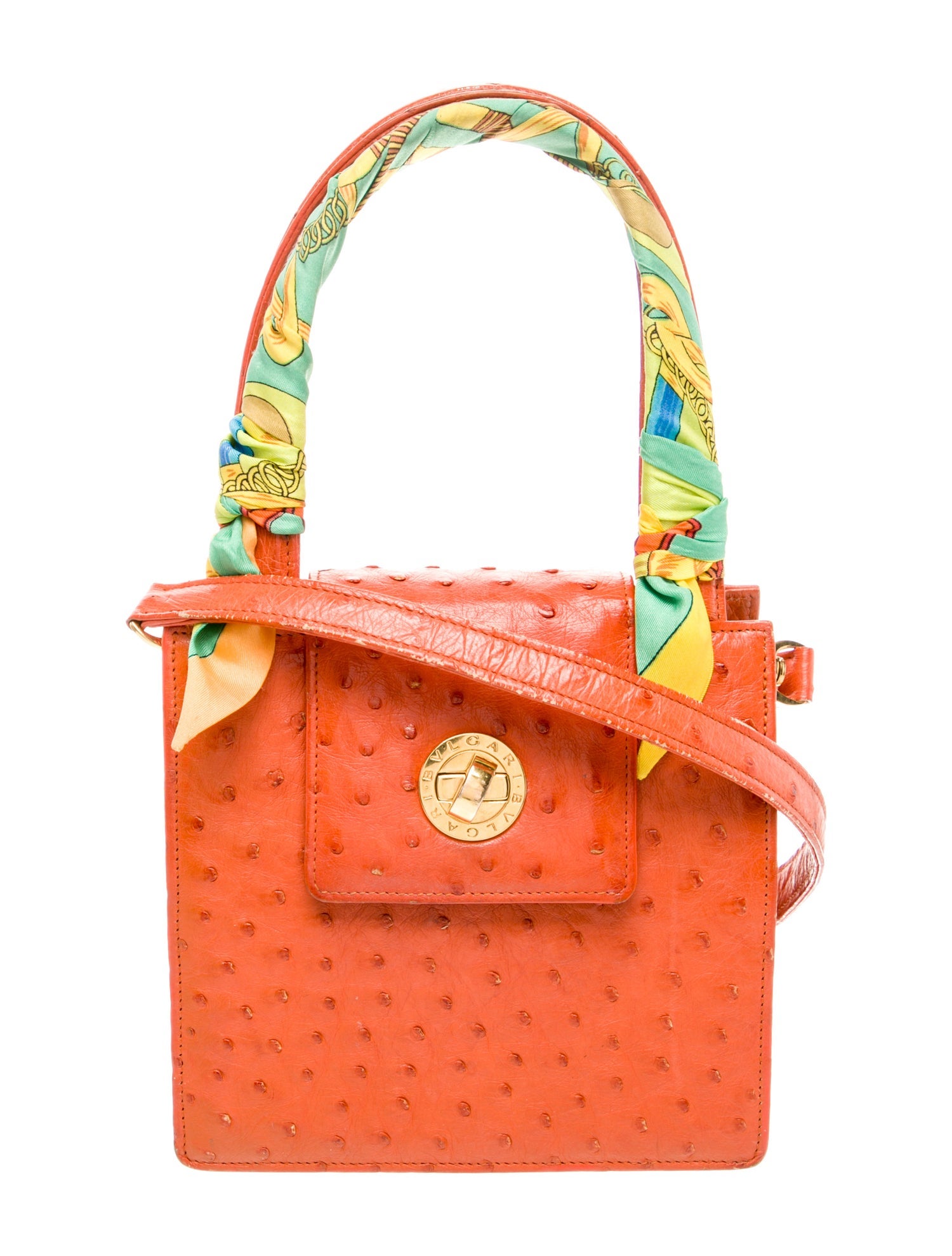 Bvlgari Ostrich Shoulder Bag