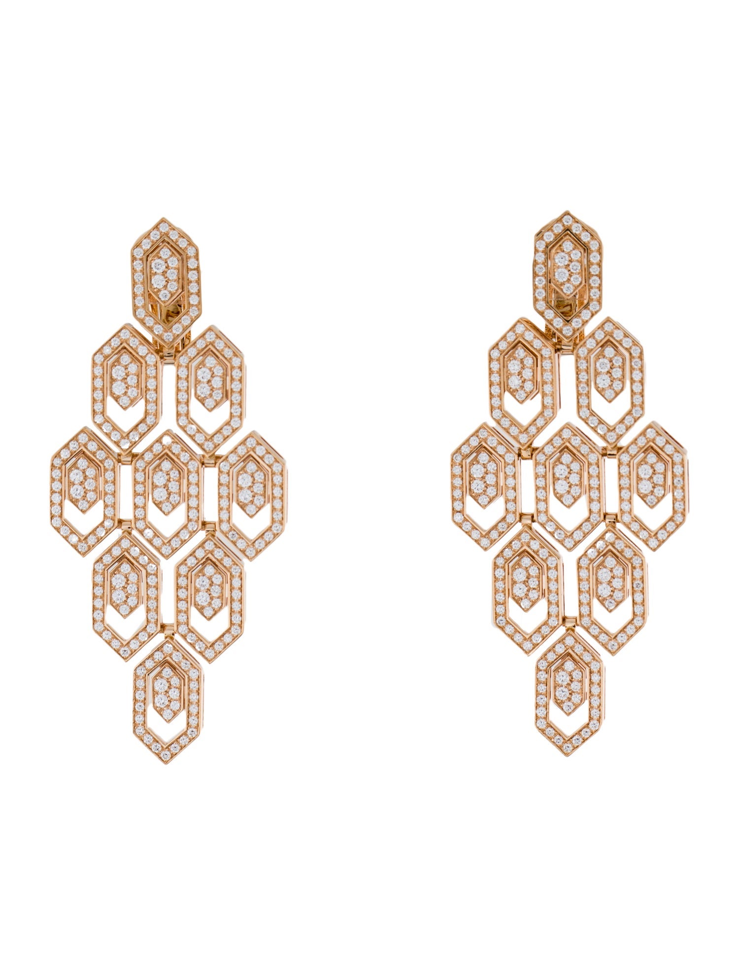 Bvlgari 18K Diamond Serpenti Drop Earrings